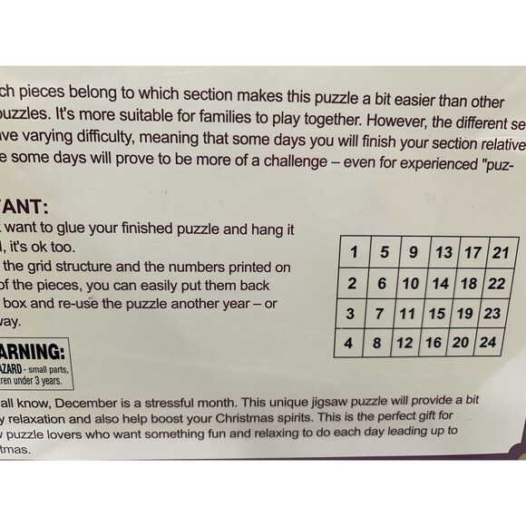 The Jigsaw Puzzle Advent Calendar 1008 Piece christmas fireplace dog gift new - Picture 7 of 9